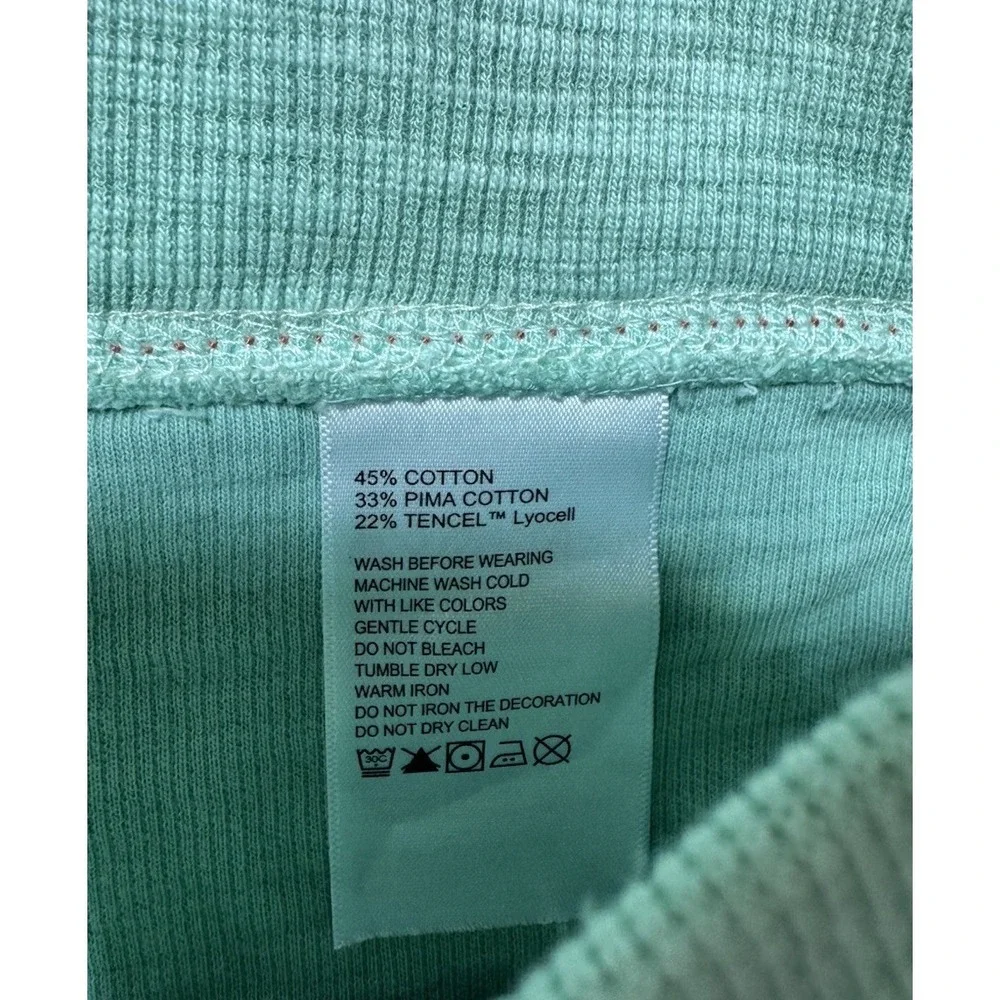 Tommy Bahama Green Heathered Lounge Set Crewneck Short Set Pima‎ Women's M/L - Picture 3 of 9